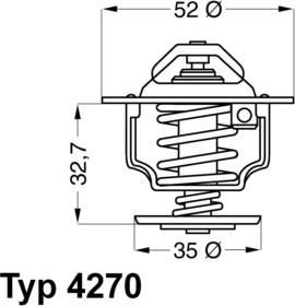 WAHLER 4270.88D - Coolant thermostat / housing autospares.lv