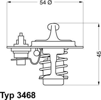 WAHLER 3468.88D - Coolant thermostat / housing autospares.lv