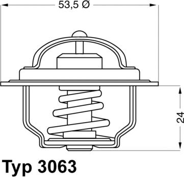 WAHLER 3063.75 - Coolant thermostat / housing autospares.lv