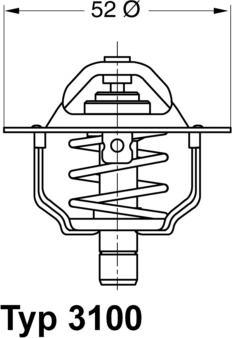 WAHLER 310088D - Coolant thermostat / housing autospares.lv