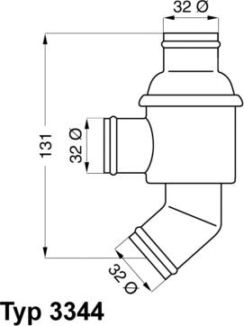 WAHLER 3344.75 - Coolant thermostat / housing autospares.lv