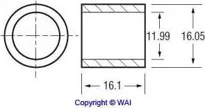 WAI 62-91408 - Collector End Shield Bush, starter autospares.lv