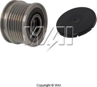 WAI 24-91254-3 - Pulley, alternator, freewheel clutch autospares.lv