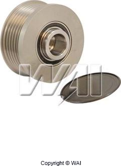 WAI 24-1295 - Pulley, alternator, freewheel clutch autospares.lv