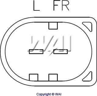 WAI IB5356 - Voltage regulator, alternator autospares.lv