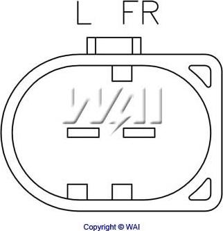 WAI IB5353 - Voltage regulator, alternator autospares.lv