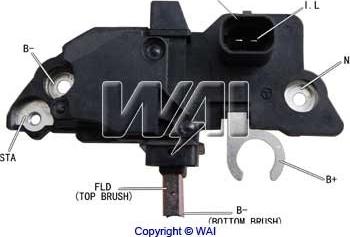 WAI IB160 - Voltage regulator, alternator autospares.lv