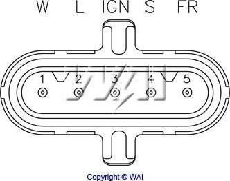 WAI IB298 - Voltage regulator, alternator autospares.lv