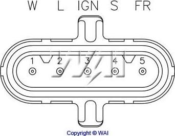 WAI IB297 - Voltage regulator, alternator autospares.lv