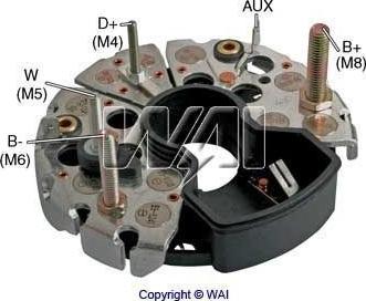 WAI IBR904 - Rectifier, alternator autospares.lv
