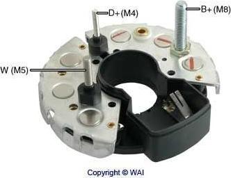 WAI IBR315 - Rectifier, alternator autospares.lv