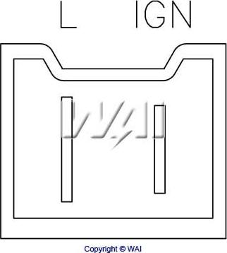 WAI ID1010 - Voltage regulator, alternator autospares.lv