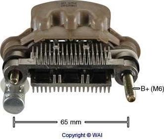 WAI IMR6540 - Rectifier, alternator autospares.lv