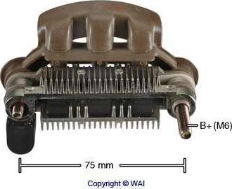 WAI IMR7554 - Rectifier, alternator autospares.lv