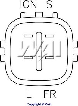 WAI IN369 - Voltage regulator, alternator autospares.lv