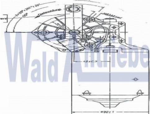 WaldAntriebe 402316 - Wiper Motor autospares.lv