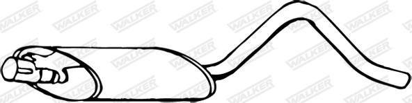 Walker 09601 - Middle Silencer autospares.lv