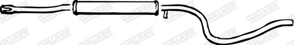 Walker 14872 - Middle Silencer autospares.lv