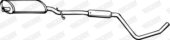 Walker 15187 - Middle Silencer autospares.lv