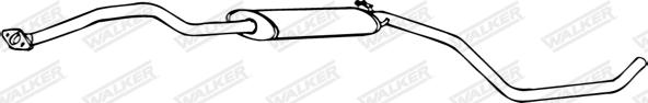 Walker 16150 - Middle Silencer autospares.lv