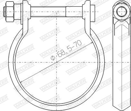 Walker 80438 - Pipe Connector, exhaust system autospares.lv