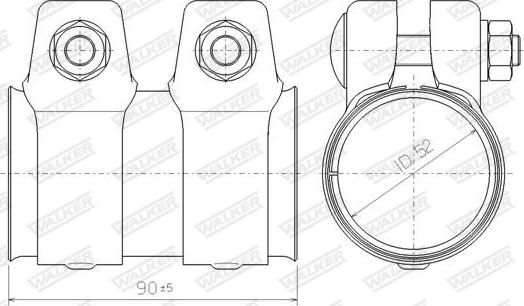 Walker 80724 - Pipe Connector, exhaust system autospares.lv