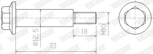 Walker 83149 - Bolt, exhaust system autospares.lv