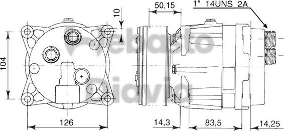 Webasto 62085015121B - Compressor, air conditioning autospares.lv