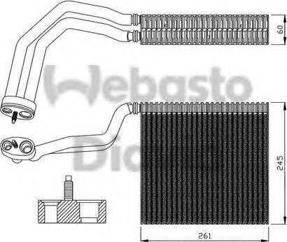 Webasto 82D0526139MA - Evaporator, air conditioning autospares.lv