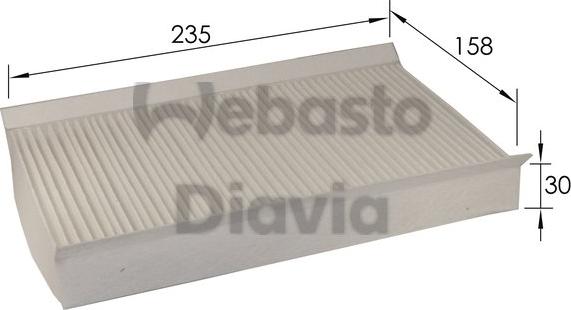 Webasto 82D0325225A - Filter, interior air autospares.lv