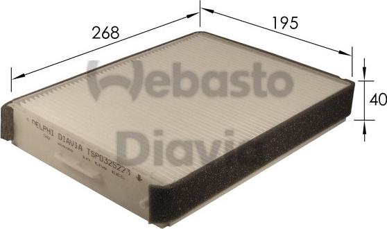 Webasto 82D0325223A - Filter, interior air autospares.lv