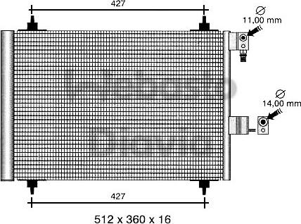 Webasto 82D0225411A - Condenser, air conditioning autospares.lv