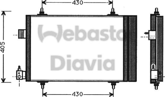 Webasto 82D0225250A - Condenser, air conditioning autospares.lv