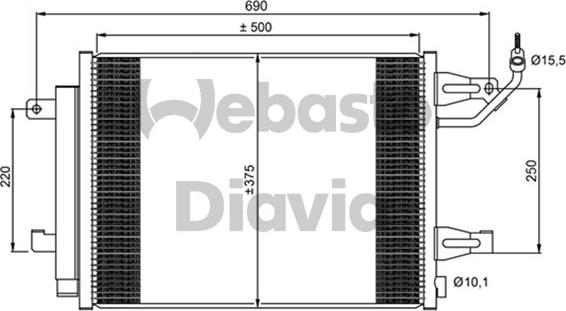 Webasto 82D0226293MA - Condenser, air conditioning autospares.lv