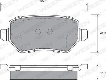 Ween 151-0005 - Brake Pad Set, disc brake autospares.lv