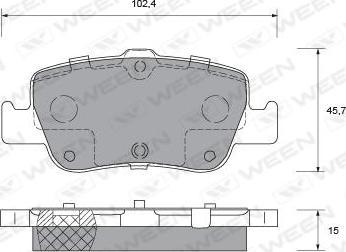 Ween 151-0008 - Brake Pad Set, disc brake autospares.lv