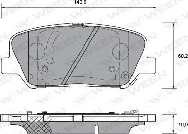 Ween 151-0003 - Brake Pad Set, disc brake autospares.lv