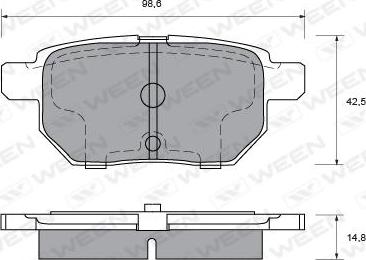 Ween 151-0007 - Brake Pad Set, disc brake autospares.lv