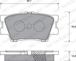 Ween 151-0010 - Brake Pad Set, disc brake autospares.lv