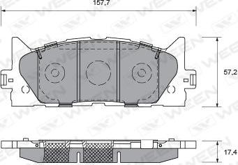 Ween 151-0018 - Brake Pad Set, disc brake autospares.lv