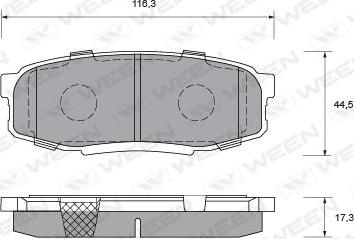 Ween 151-0012 - Brake Pad Set, disc brake autospares.lv