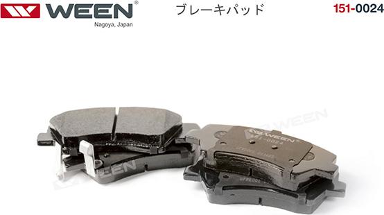 Ween 151-0024 - Brake Pad Set, disc brake autospares.lv