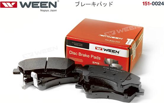 Ween 151-0024 - Brake Pad Set, disc brake autospares.lv