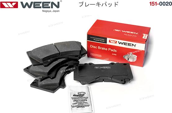 Ween 151-0020 - Brake Pad Set, disc brake autospares.lv