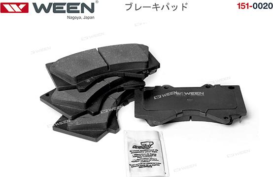 Ween 151-0020 - Brake Pad Set, disc brake autospares.lv