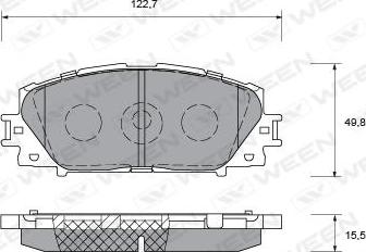 Ween 151-0021 - Brake Pad Set, disc brake autospares.lv