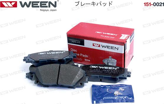 Ween 151-0021 - Brake Pad Set, disc brake autospares.lv