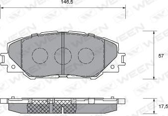 Ween 151-0022 - Brake Pad Set, disc brake autospares.lv