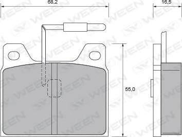 Ween 151-1949 - Brake Pad Set, disc brake autospares.lv