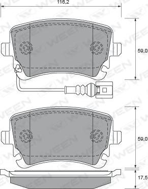 Ween 151-1946 - Brake Pad Set, disc brake autospares.lv